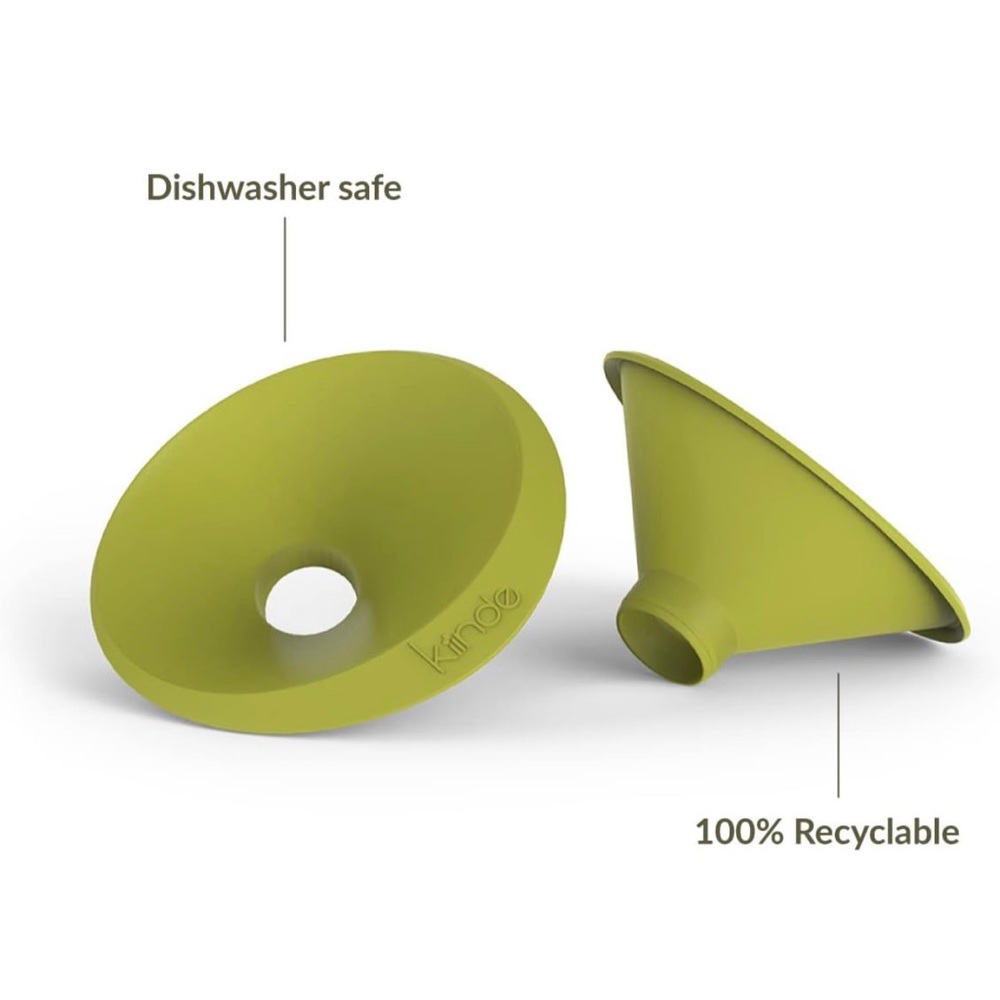 NWOB Kiinde Twist Pouch and Foodii System 2-Piece Funnel Set for Breast Milk
